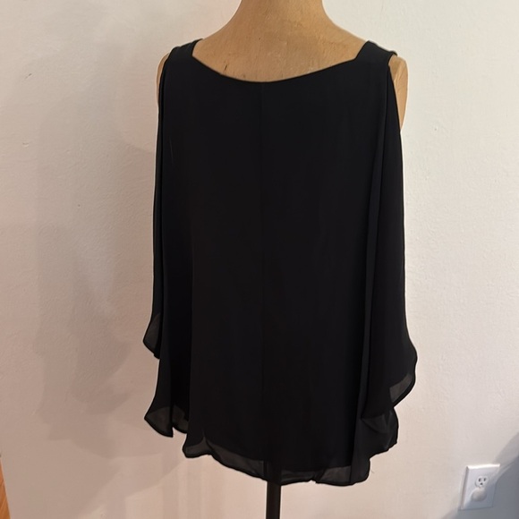 Kobi Halperin sz S Black Layered silk Blouse great pre owned condition - Picture 3 of 7